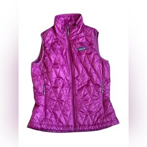 Patagonia Nano Puff Primaloft Magenta Vest Puffer Berry, Size XS